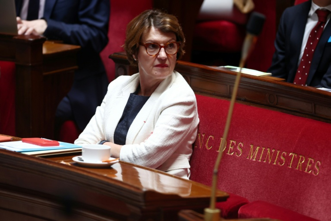 La ministre de l'Agriculture Annie Genevard à l'Assemblée nationale le 8 juillet 2025 © Guillaume BAPTISTE