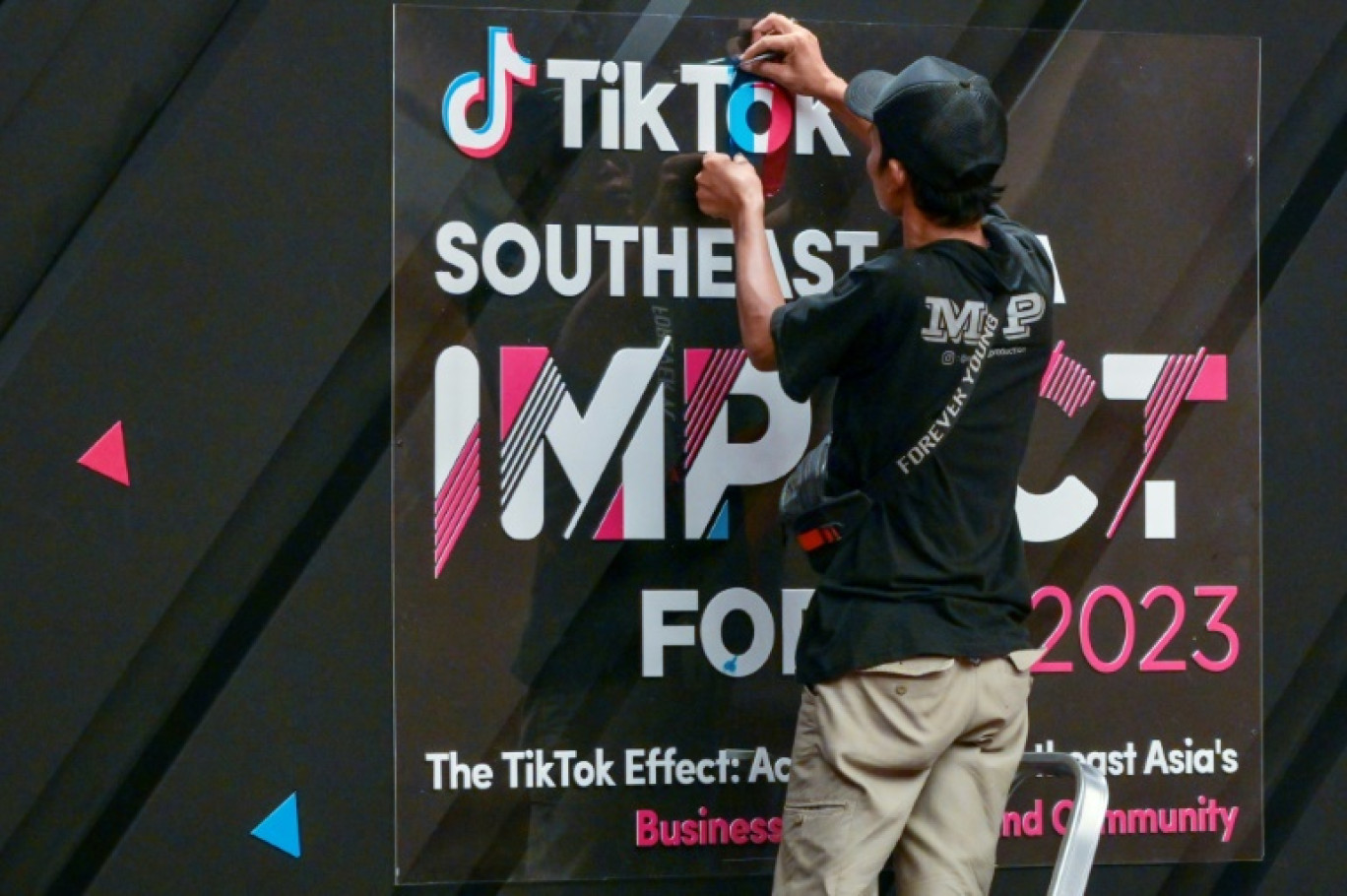 Le gouvernement indonésien a annoncé suspendre la licence d'exploitation de TikTok © BAY ISMOYO