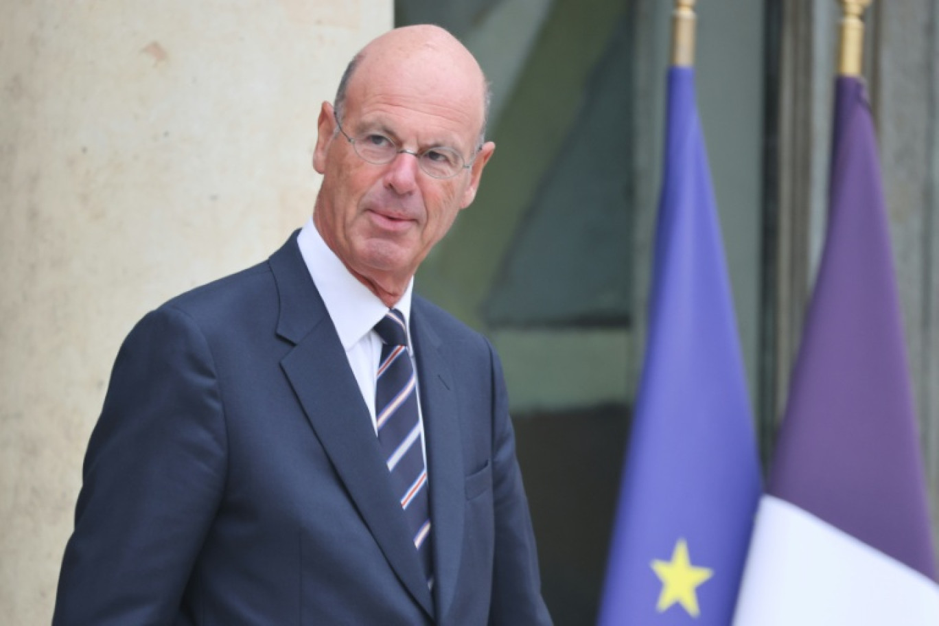 Le ministre démissionnaire de l'Economie Eric Lombard à la sortie de l'Elysée, le 3 septembre 2025 à Paris © Ludovic MARIN