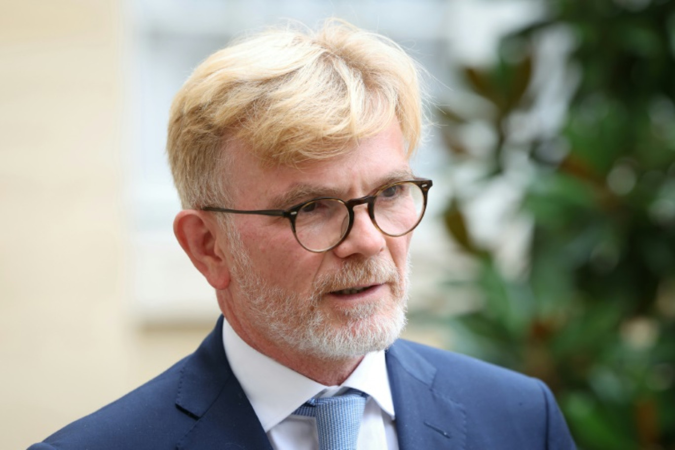 Marc Fesneau, le président du groupe Les Démocrates à l'Assemblée nationale, à sa sortie d'un entretien avec François Bayrou, Premier ministre d'alors, Paris, le 3 septembre 2025 © Alain JOCARD