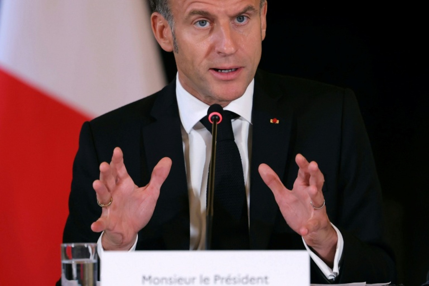 L'ancien ministre Jean-Louis Borloo prononce un discours à Aussonne, en Haute-Garonne, le 9 octobre 2025 © Lionel BONAVENTURE