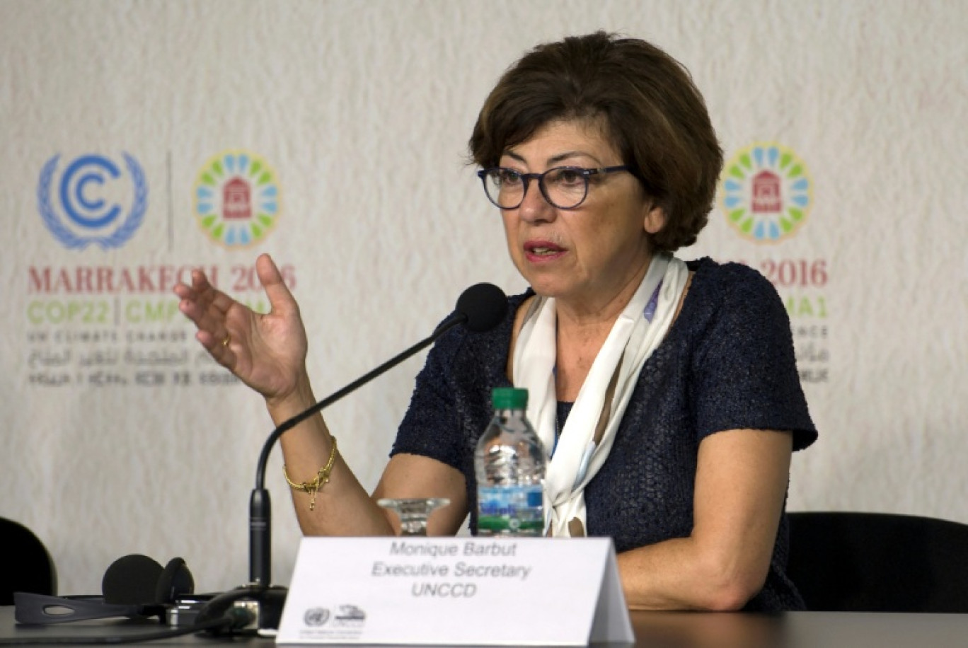 Monique Barbut, le 14 novembre 2016 à Marrakech, au Maroc © FADEL SENNA