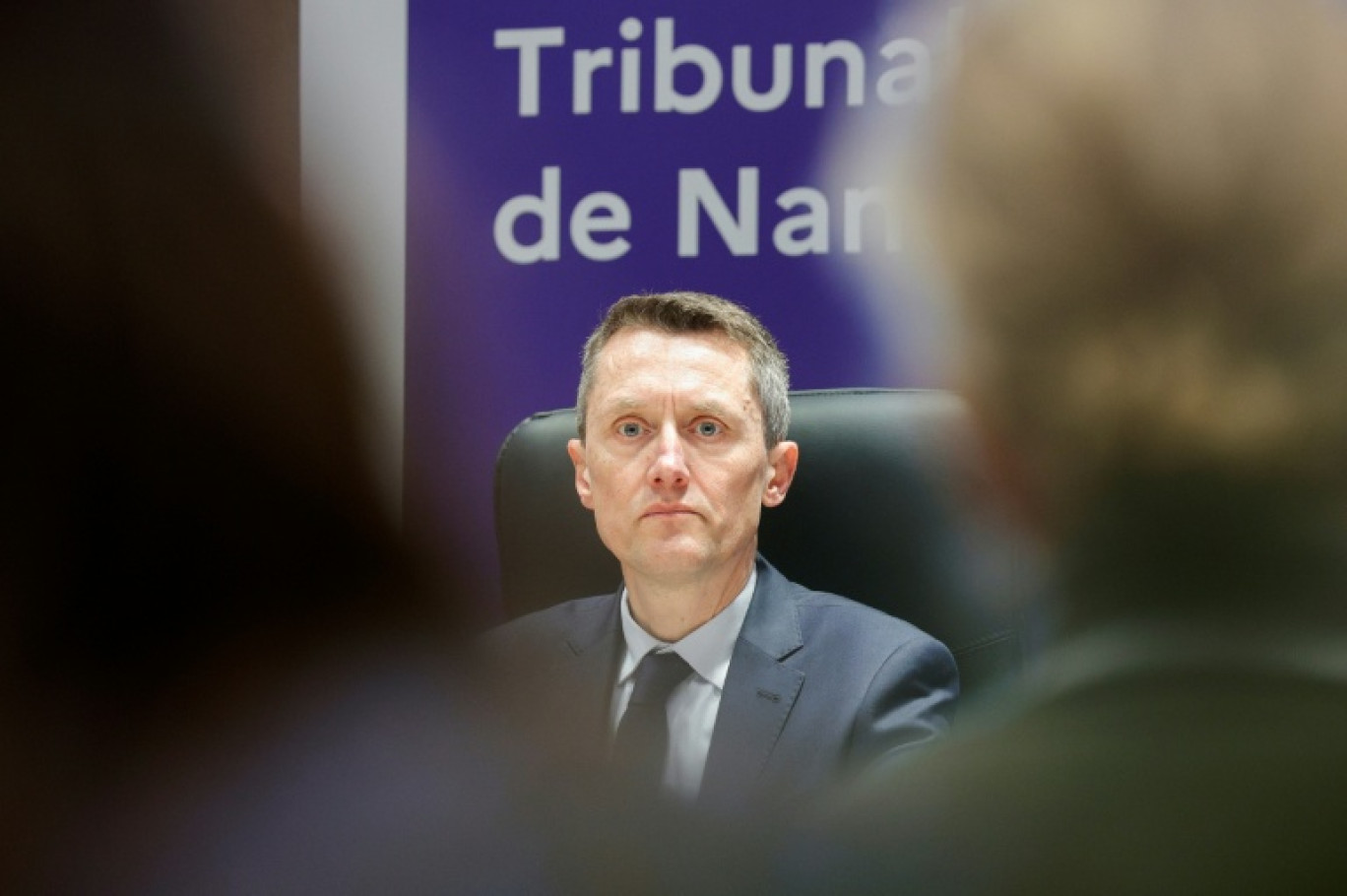 Pascal Prache, alors procureur de Nanterre,le 7 mars 2024 à Nanterre, dans les Hauts-de-Seine © Geoffroy VAN DER HASSELT