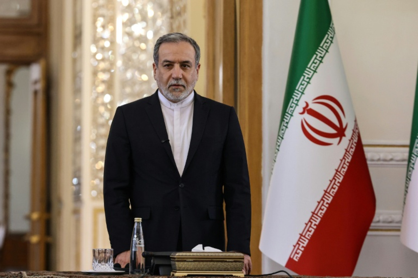 Le ministre iranien des Affaires étrangères Abbas Araghchi, le 5 octobre 2025 à Téhéran © ATTA KENARE