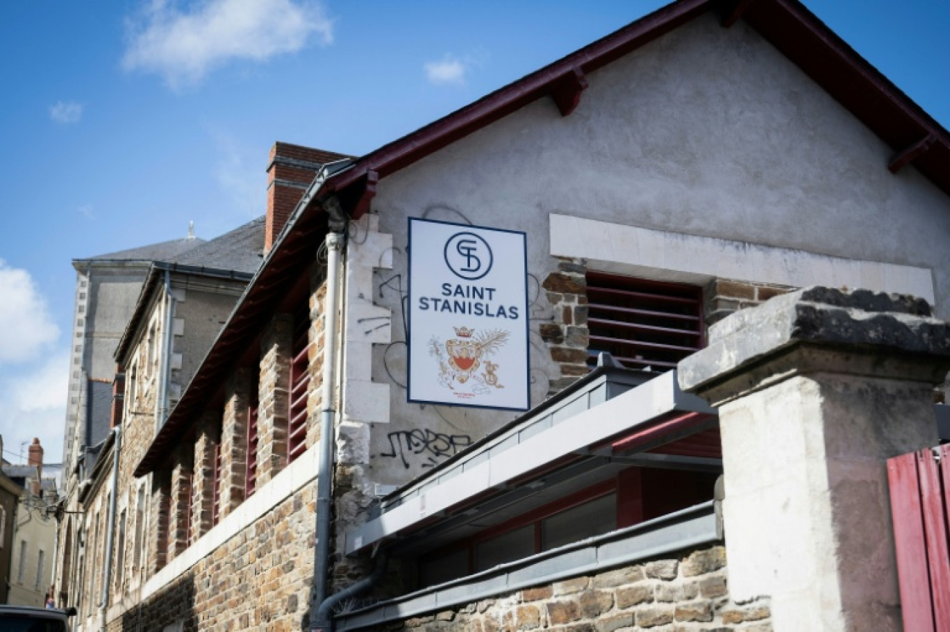 L'entrée du collège-lycée privé Saint-Stanislas à Nantes le 29 août 2025 © Loic VENANCE