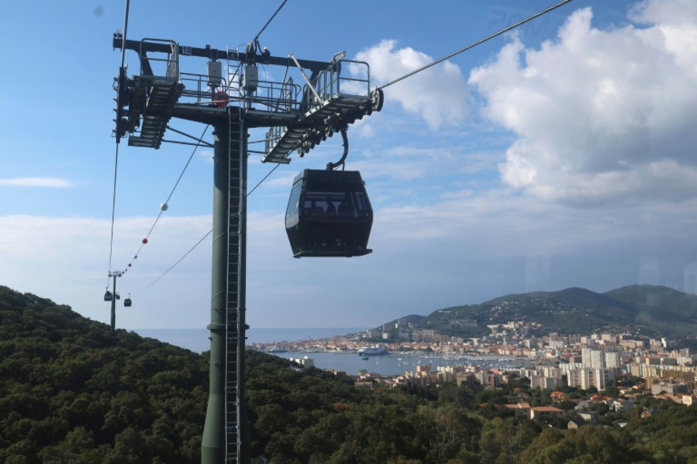 Le téléphérique urbain "Angelo" inauguré, le 18 octobre 2025 à Ajaccio © Pascal POCHARD-CASABIANCA