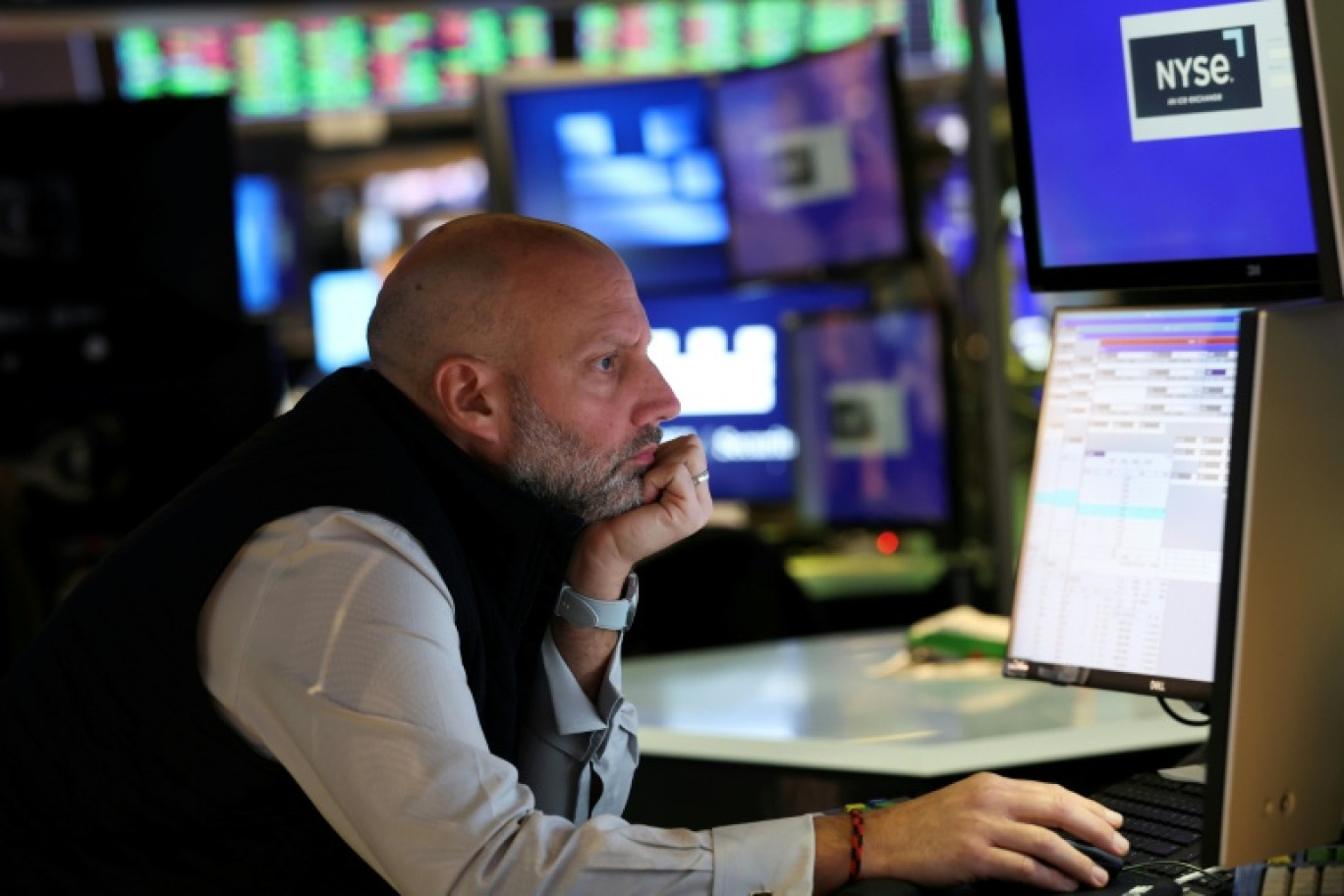 Un opérateur à la Bourse de New York, le 13 octobre 2025 © TIMOTHY A. CLARY