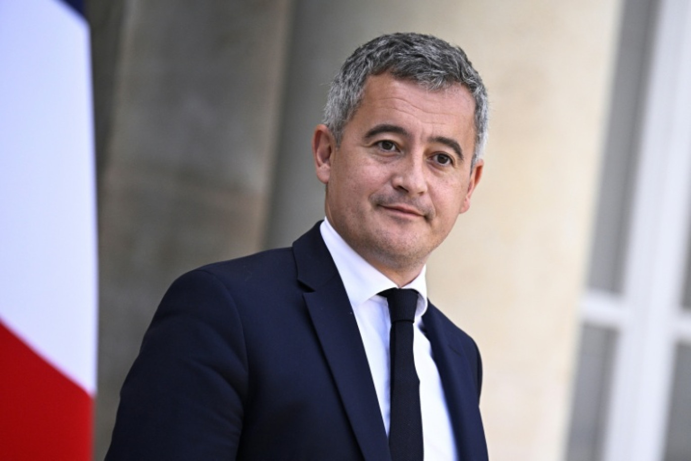 Le ministre de la Justice, Gérald Darmanin, à la sortie de l'Elysée, le 14 octobre 2025 à Paris © JULIEN DE ROSA