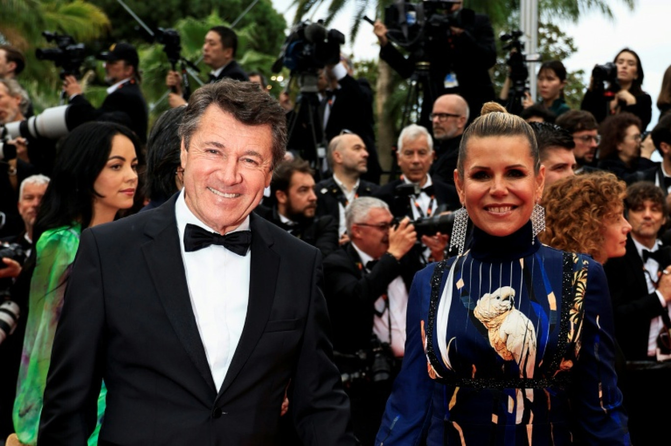 Christian Estrosi et Laura Tenoudji au Festival de Cannes, le 20 mai 2023 © Valery HACHE