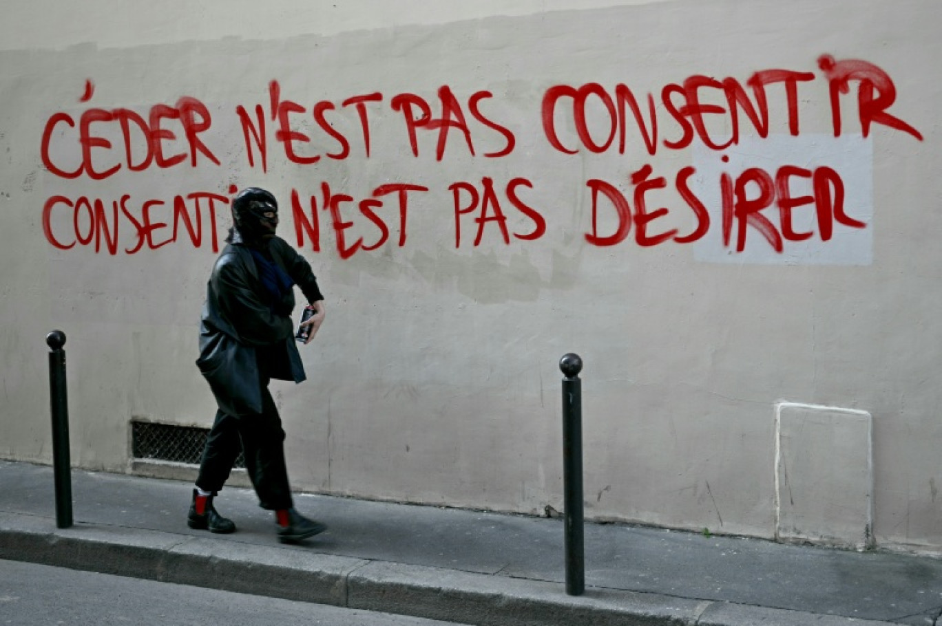 Au cours d’une marche dans le cadre de la journée internationale des droits des Femmes, à Paris le 8 mars 2025 © MARTIN BUREAU