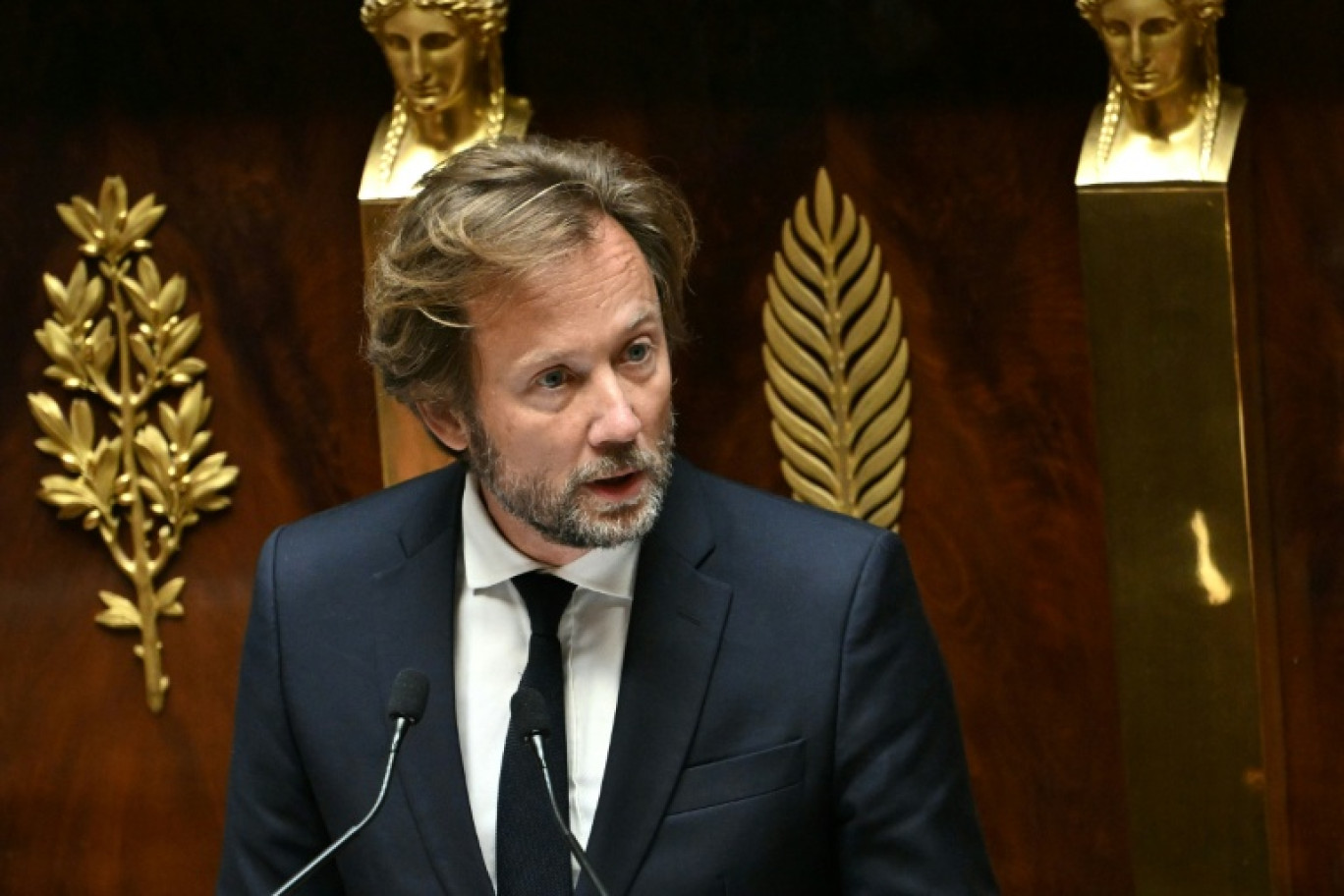 Boris Vallaud, président du groupe PS à l'Assemblée nationale, le 8 septembre 2025, avant le vote de confiance sur le gouvernement Bayrou © Bertrand GUAY