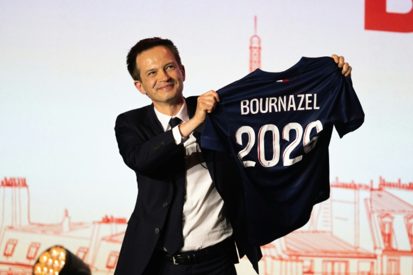 Pierre-Yves Bournazel lors du lancement de sa campagne pour les élections municipales à Paris, le 3 juin 2025 à Paris © Emma DA SILVA