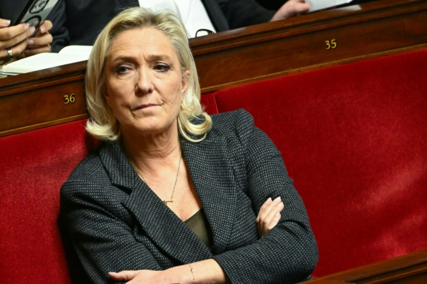 Marine Le Pen le 28 octobre 2025 à l'Assemblée nationale, à Paris © Bertrand GUAY