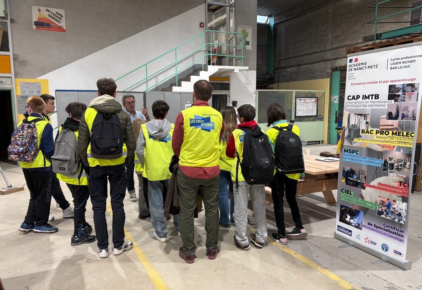© Fédération BTP 55- Les jeunes ont investi les plateaux techniques du lycée professionnel Nicole Mangin de Verdun