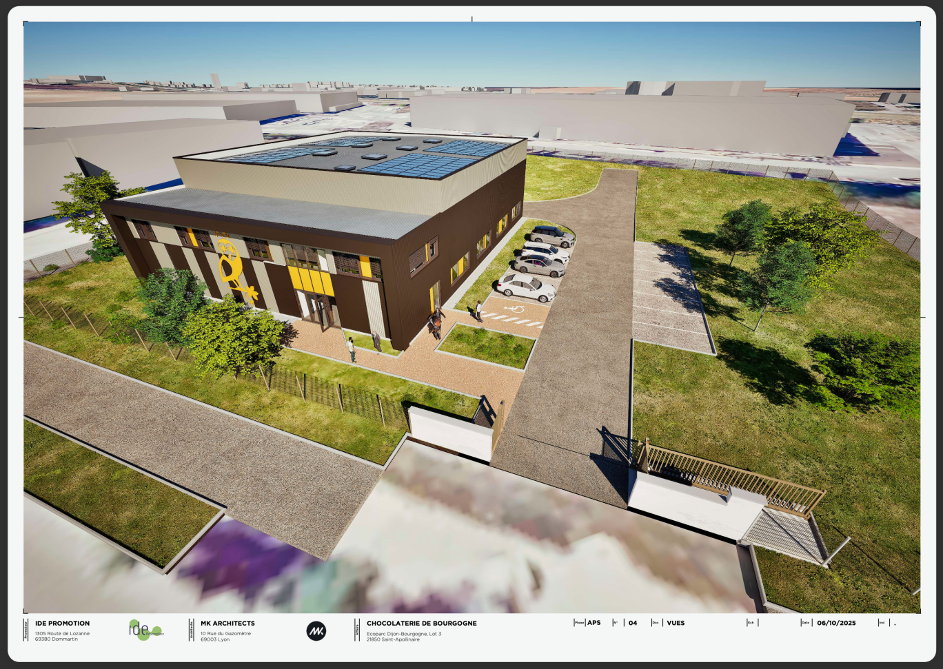 En juillet 2026, la Chocolaterie de Bourgogne donnera le premier coup de pelle de sa future usine située à Saint-Appolinaire. © IDE Promotion
