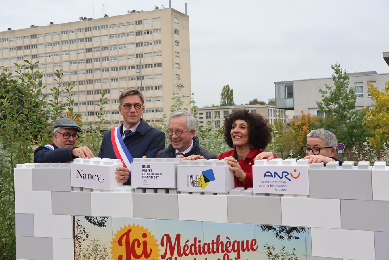 © Préfecture de Meurthe-et-Moselle. La première pierre de la nouvelle médiathèque du quartier du Haut du Lièvre à Nancy a été posée le 3 octobre. 