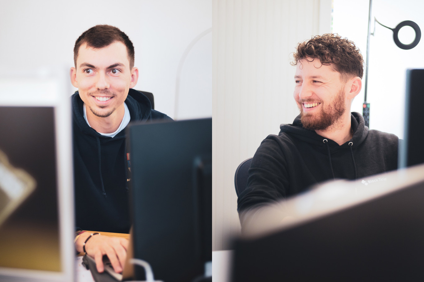 © Johann Marin-Thiery. Les cofondateurs de BlackTicket : Arnaud Tonon, directeur des opérations et directeur technique, et Dino Mattioni, directeur général.