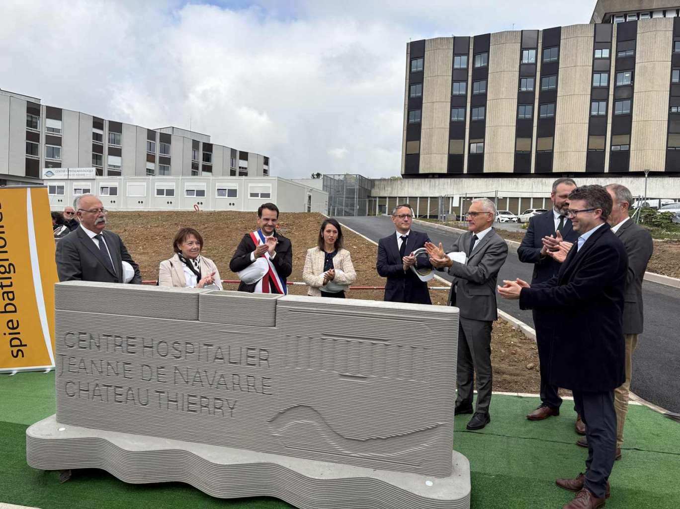 La première pierre de l’extension a été posée mercredi 8 octobre. (c) Morgan Gheeraert