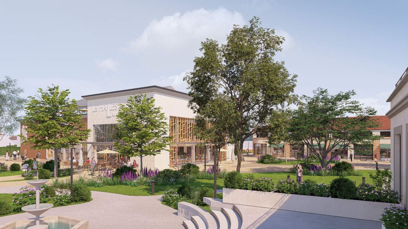 Perspective du nouveau parvis de la halle du marché ©  A26