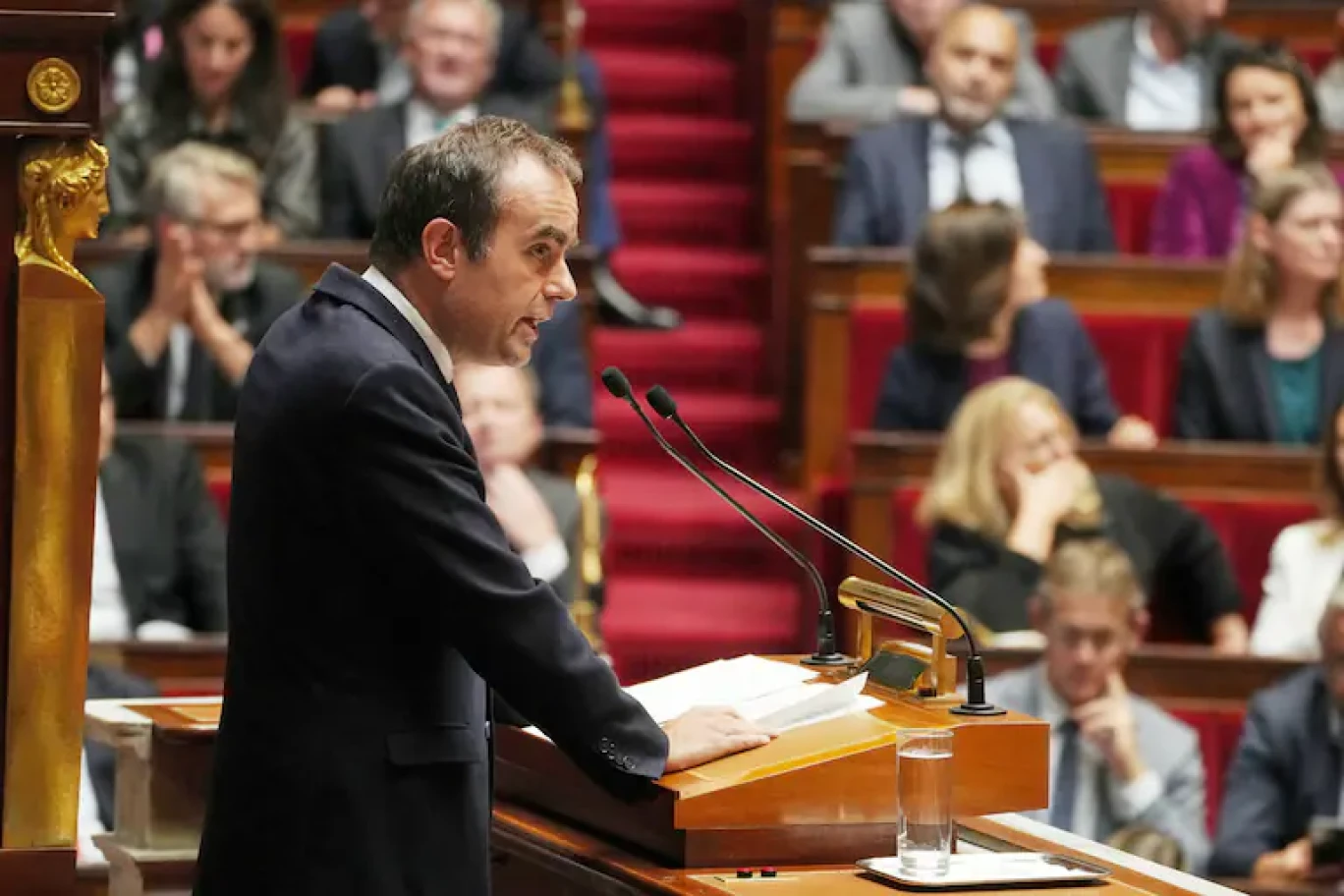 Sébastien Lecornu a prononcé mardi 14 octobre devant l'Assemblée nationale son discours de politique générale. © AFP