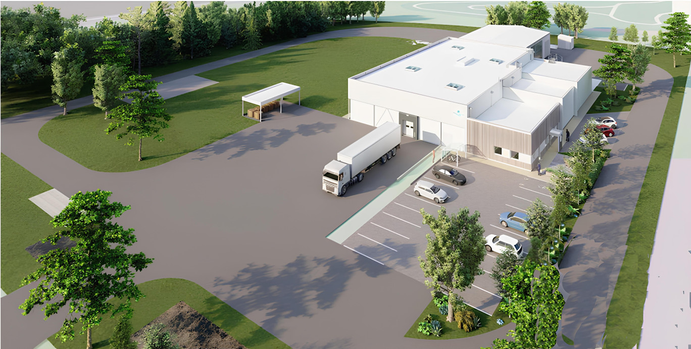 L'atelier de 2000 m² affiche une capacité maximale de 3000 tonnes par an. © Bretagne Truite