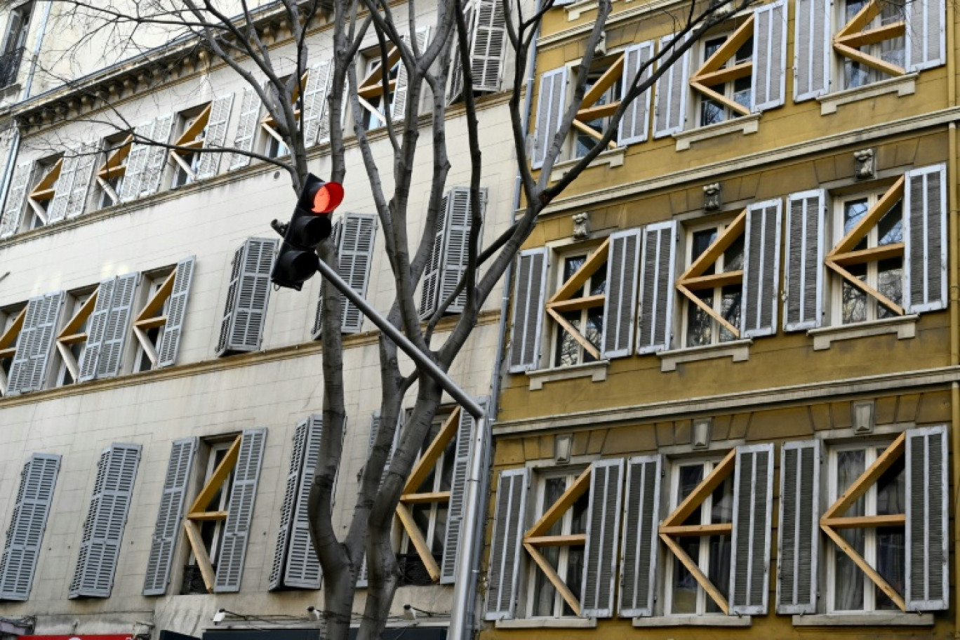 Des immeubles insalubres condamnés à Marseille, le 23 février 2021 © NICOLAS TUCAT