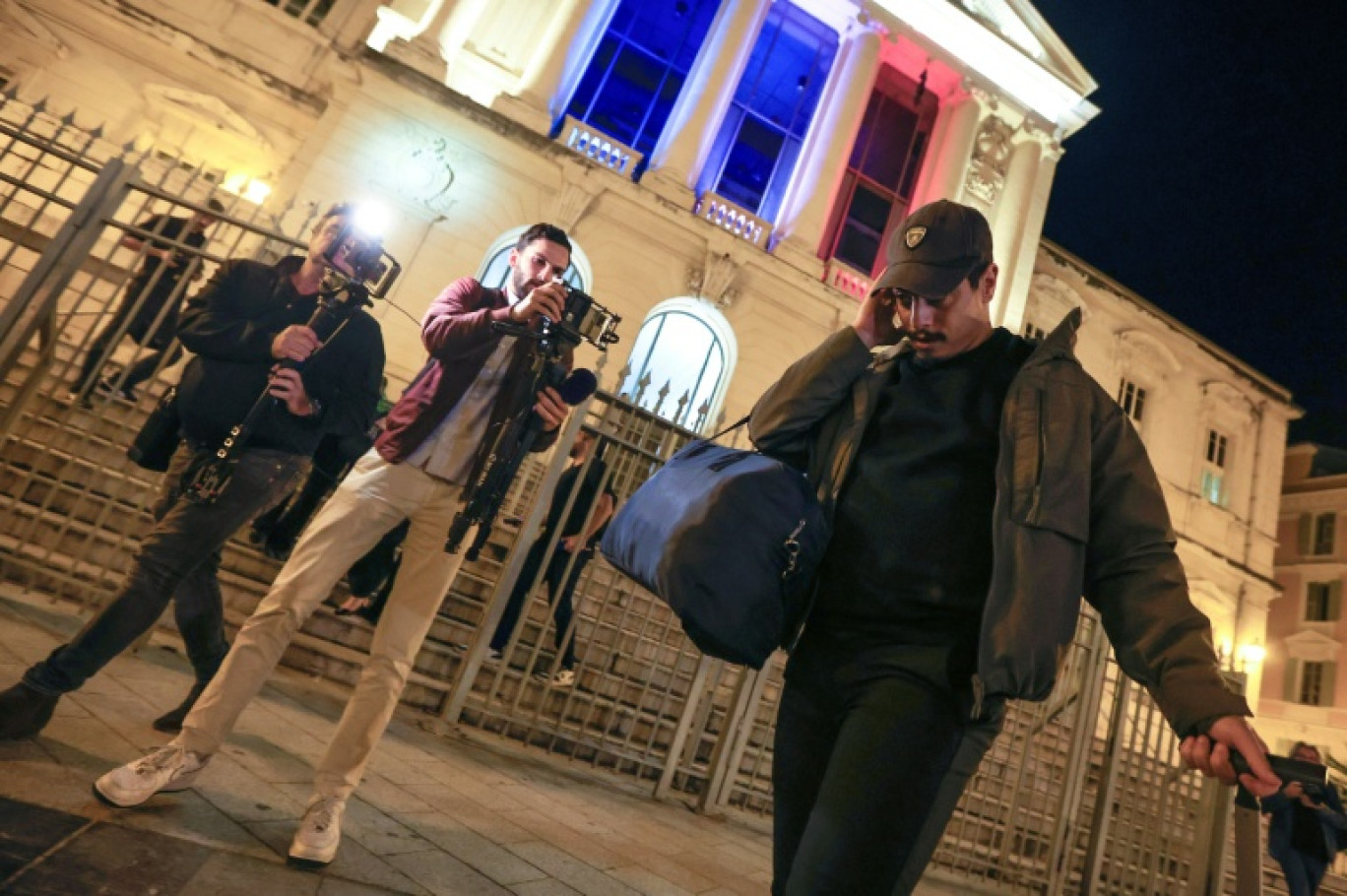 L'ancien international français Wissam Ben Yedder, le 15 octobre 2024 devant le tribunal de Nice © Valery HACHE