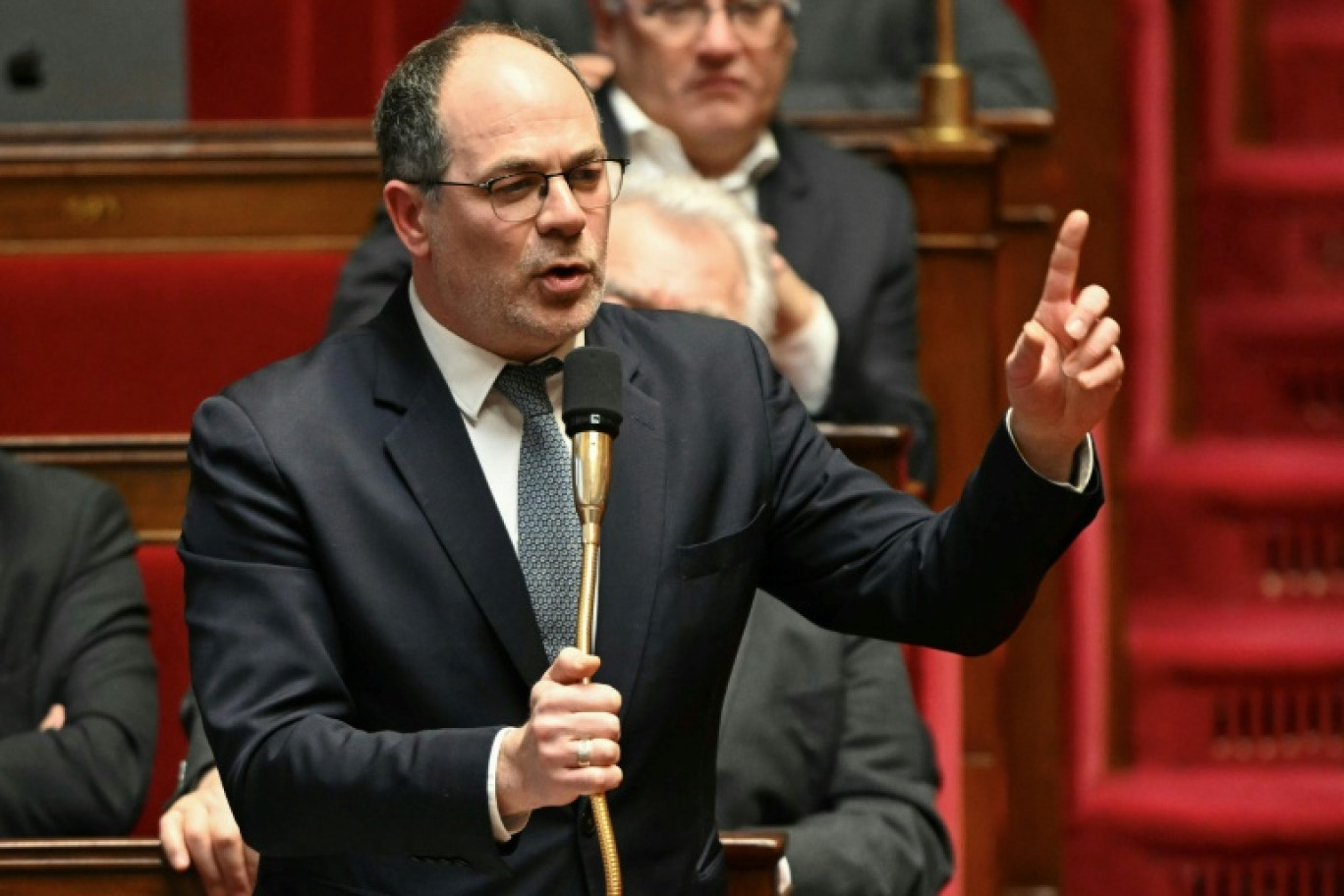 Le député du groupe Gauche démocrate et républicaine (GDR), Emmanuel Maurel, le 12 février 2025 à l'Assemblée nationale, à Paris © Bertrand GUAY