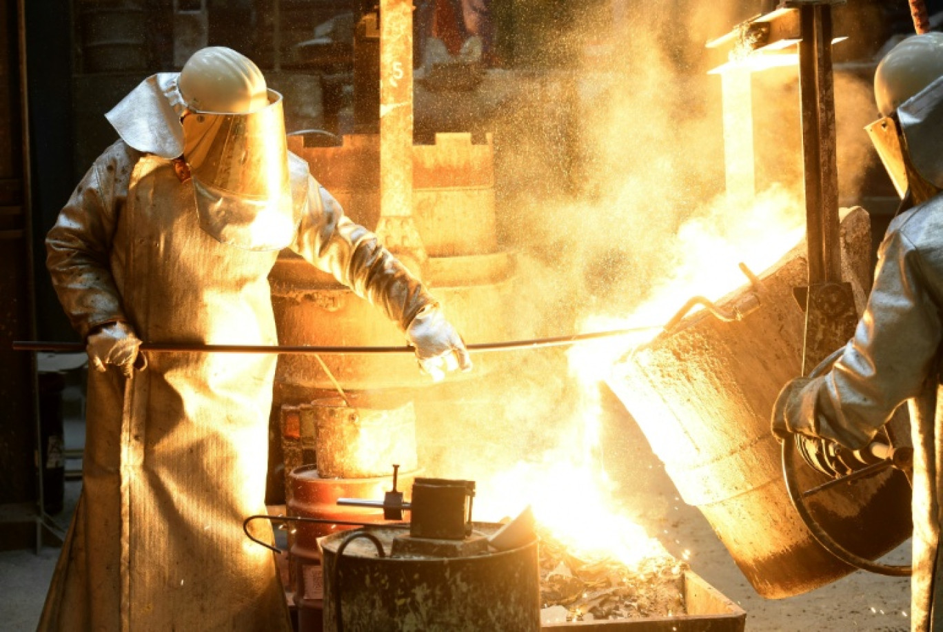 Des travailleurs dans la fonderie Marly près de Valenciennes, dans le Nord, le 23 janvier 2020 © FRANCOIS LO PRESTI