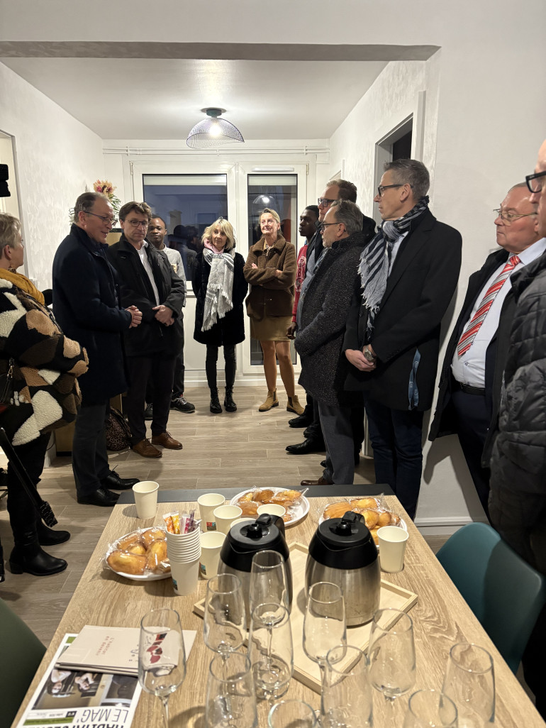 © Alexandra Marquet. Crémaillère pour la nouvelle colocation portée par l'OPH de la Meuse, Action logement du Grand Est et l'accueil des jeunes.