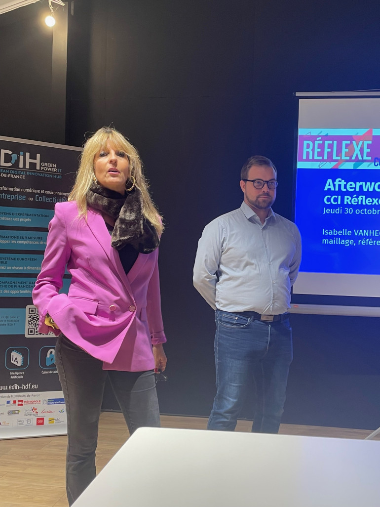 Afterwork Réflexe CCI avec Isabelle Vanhecke, élue de proximité de la CCI Amiens-Picardie le 30 octobre dernier aux Studios Lamy.