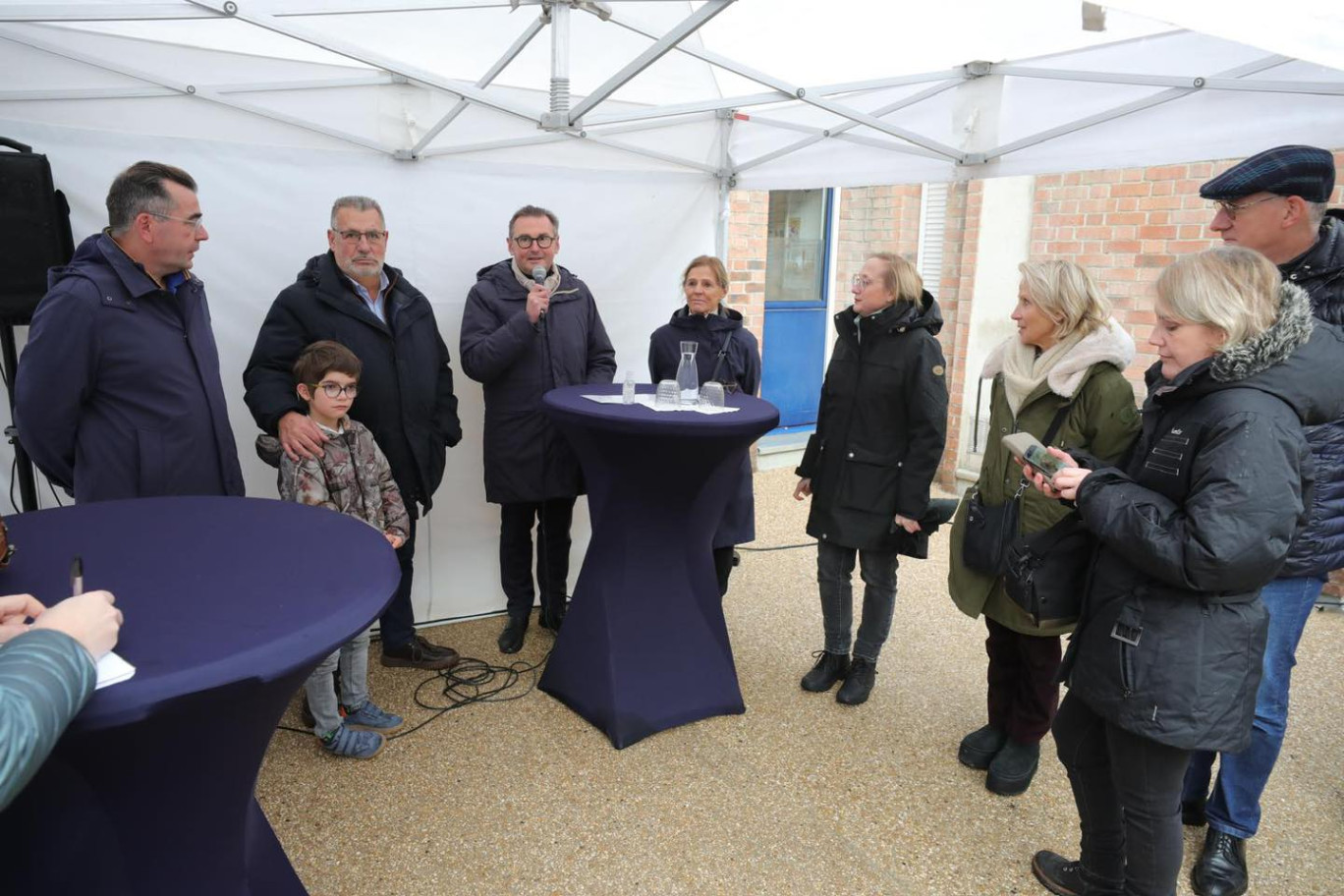 Au micro, Frédéric Leturque, maire d'Arras et président de la Communauté Urbaine d'Arras.