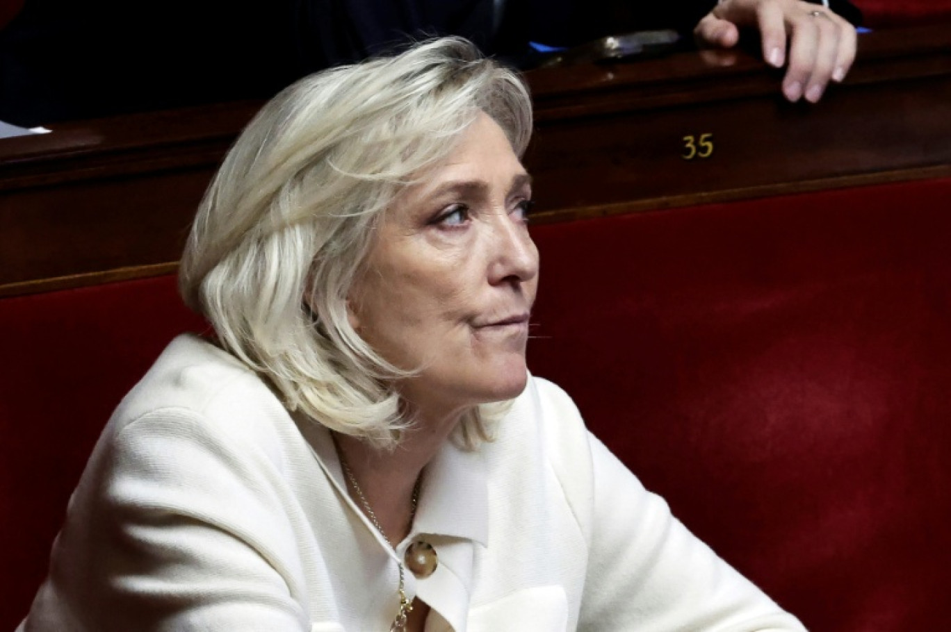 Marine Le Pen le 8 novembre 2025 à l'Assemblée nationale à Paris © STEPHANE DE SAKUTIN