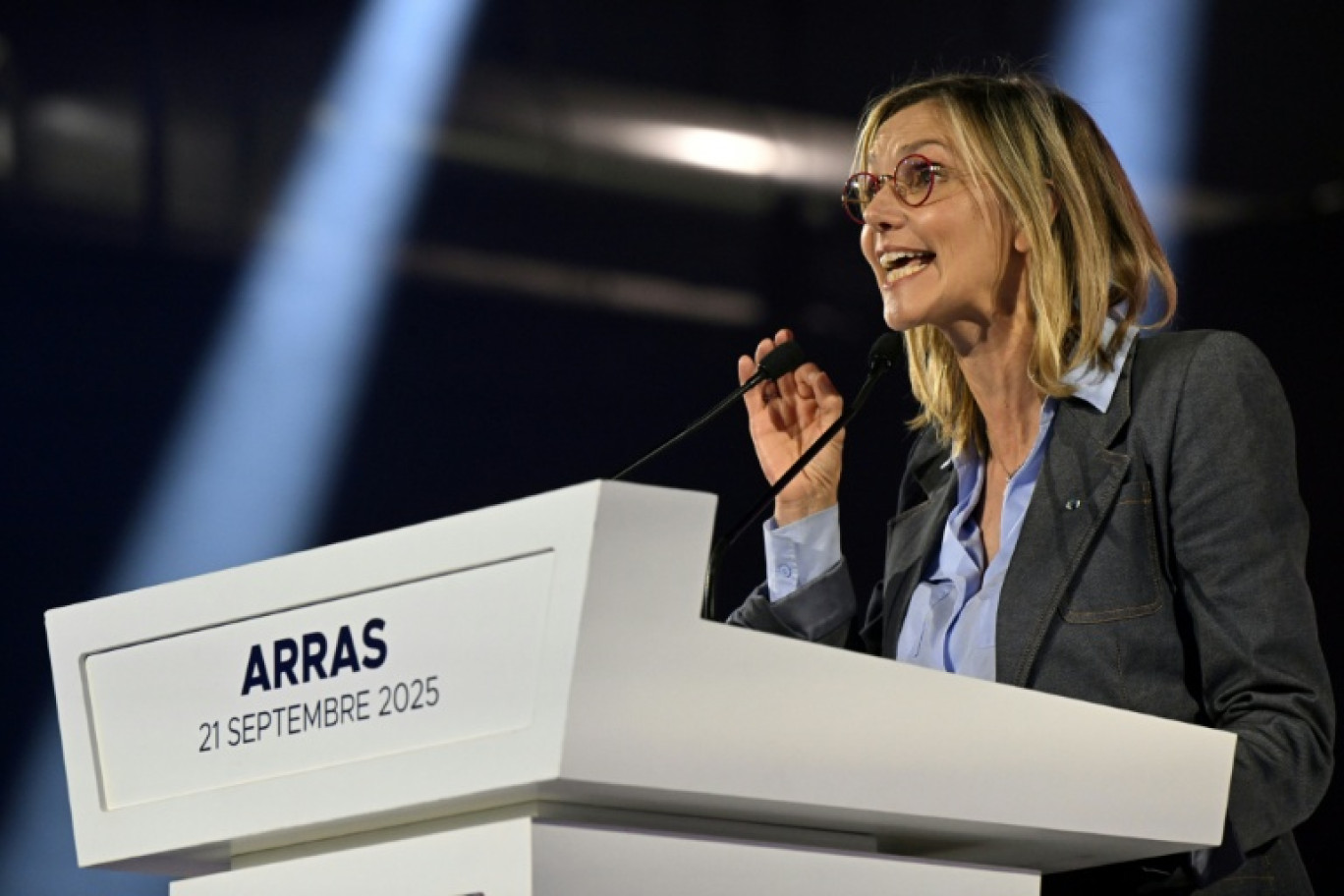 Agnès Pannier-Runacher, le 21 septembre 2025, à Arras, dans le Pas-de-Calais © FRANCOIS NASCIMBENI