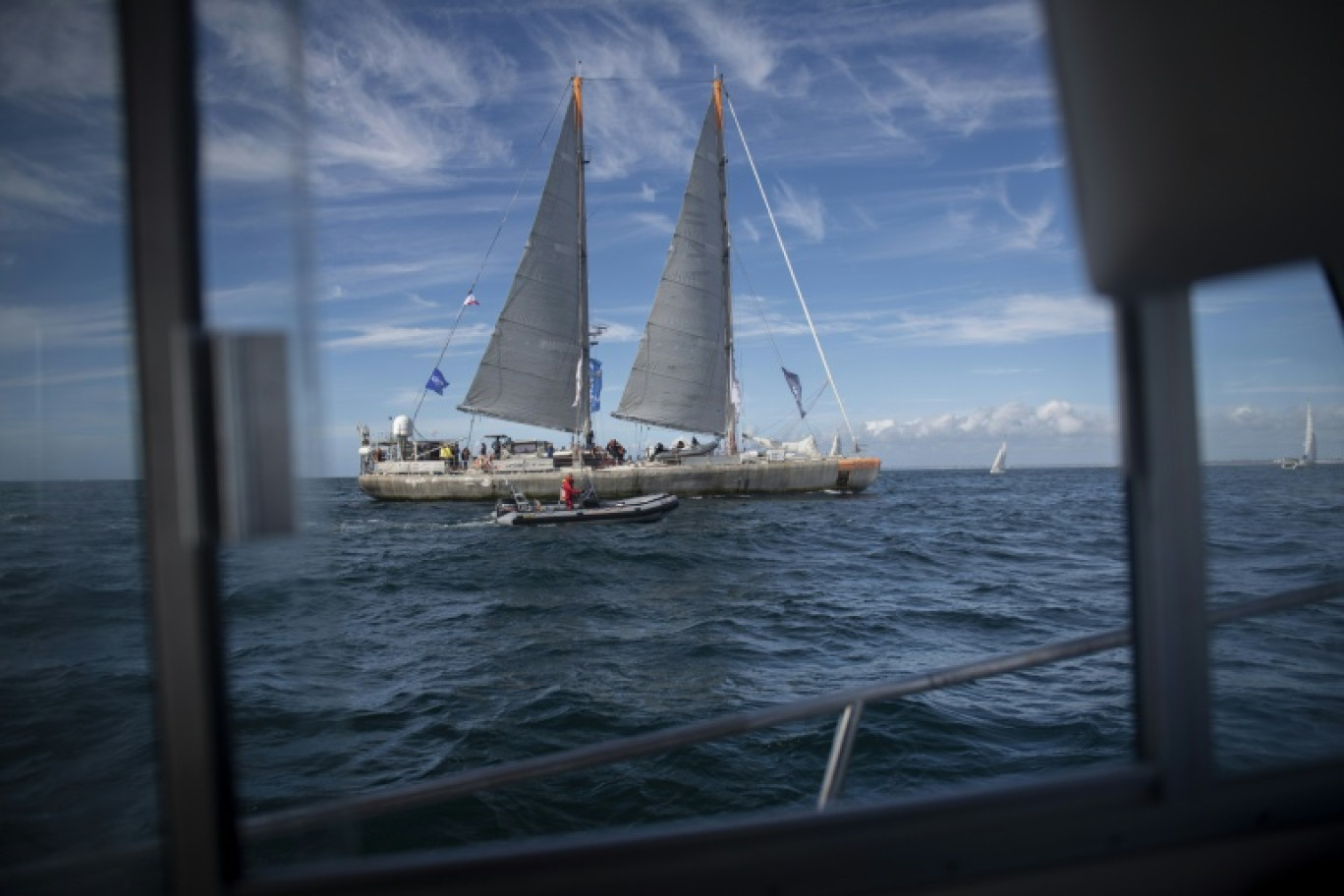 La goélette scientifique Tara arrive à Lorient, le 15 octobre 2022 © FRED TANNEAU