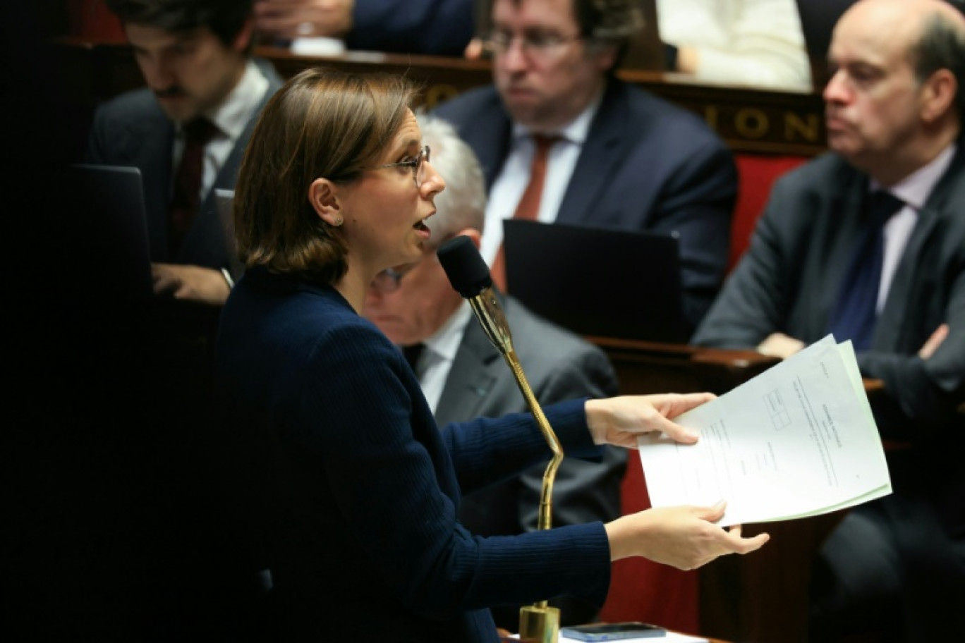 La ministre des Comptes publics Amélie de Montchalin à l'Assemblée nationale le 9 décembre 2025 © Alain JOCARD