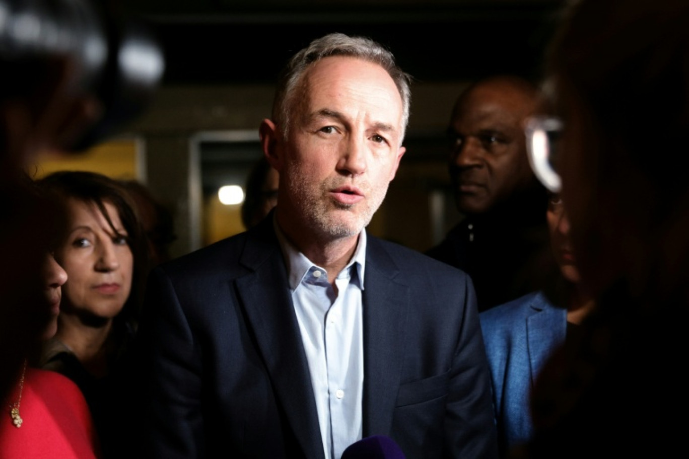 Emmanuel Grégoire, candidat socialiste à la mairie de Paris, à Paris le 5 novembre 2025 © GEOFFROY VAN DER HASSELT