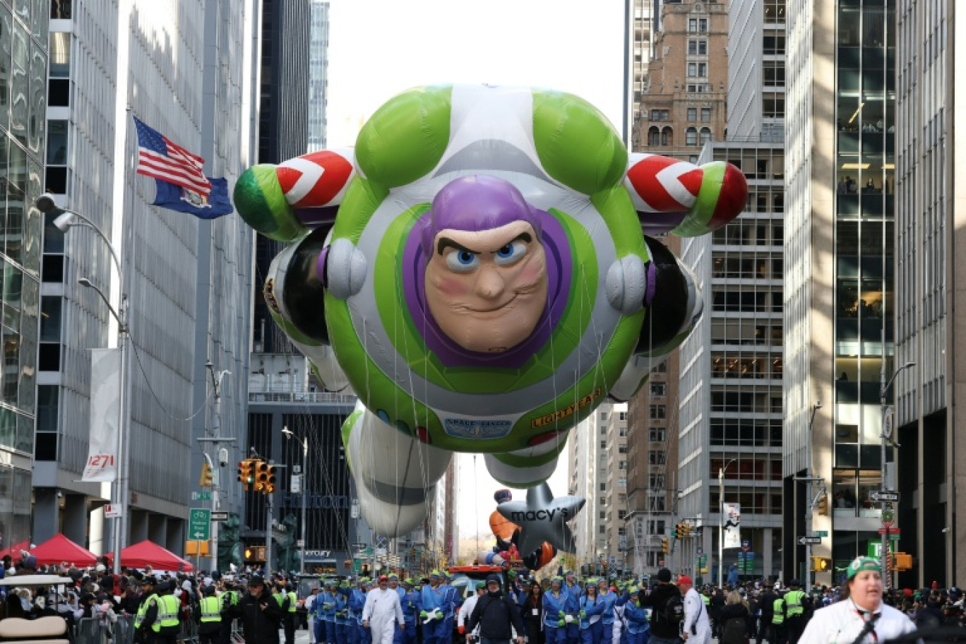 Un ballon représentant Buzz l'Eclair du film "Toy Story" © TIMOTHY A. CLARY