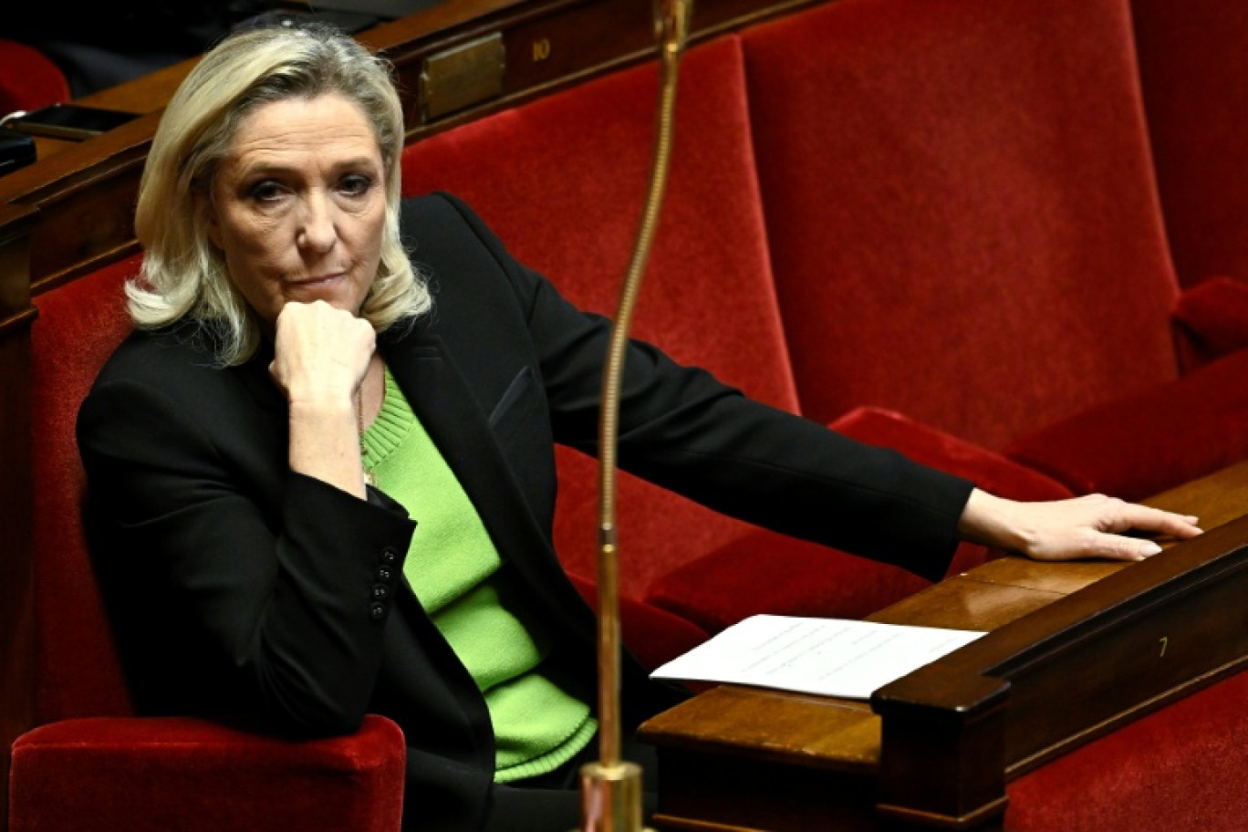 Marine Le Pen à l'Assemblée nationale, à Paris, le 10 décembre 2025 © JULIEN DE ROSA