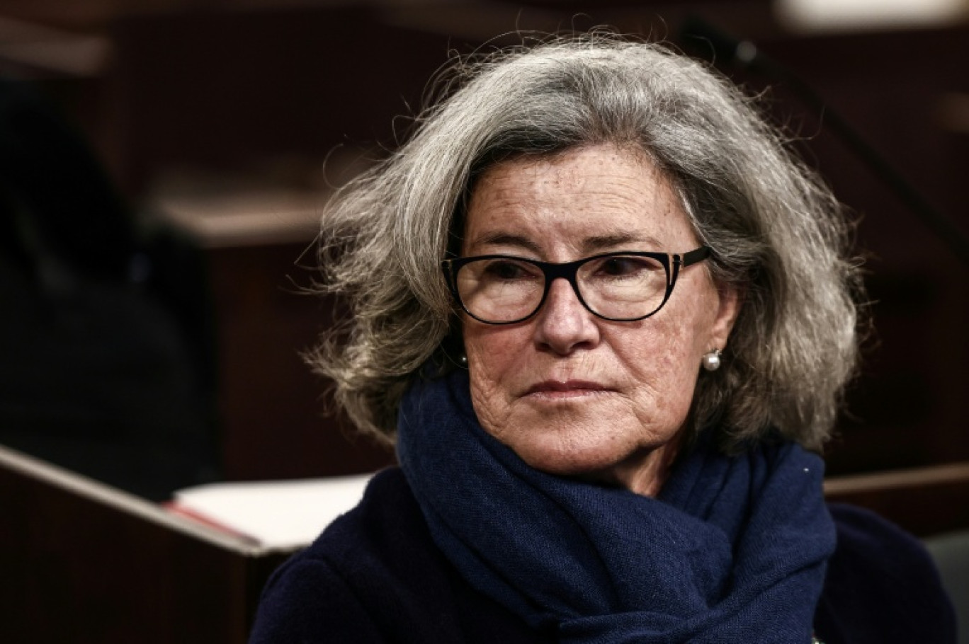 La députée du Rassemblement national, Marie-France Lorho, au tribunal de Marseille le 17 décembre 2025 © Thibaud MORITZ