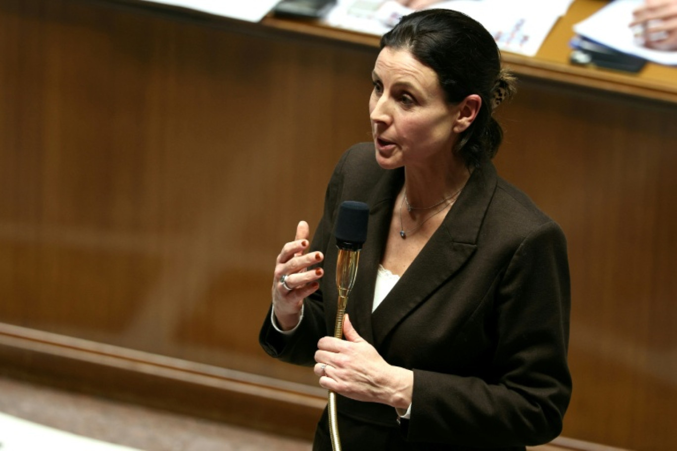 La secrétaire d'État chargée du handicap, Charlotte Parmentier-Lecocq, à l'Assemblée nationale, à Paris, le 2 décembre 2025 © Thomas SAMSON