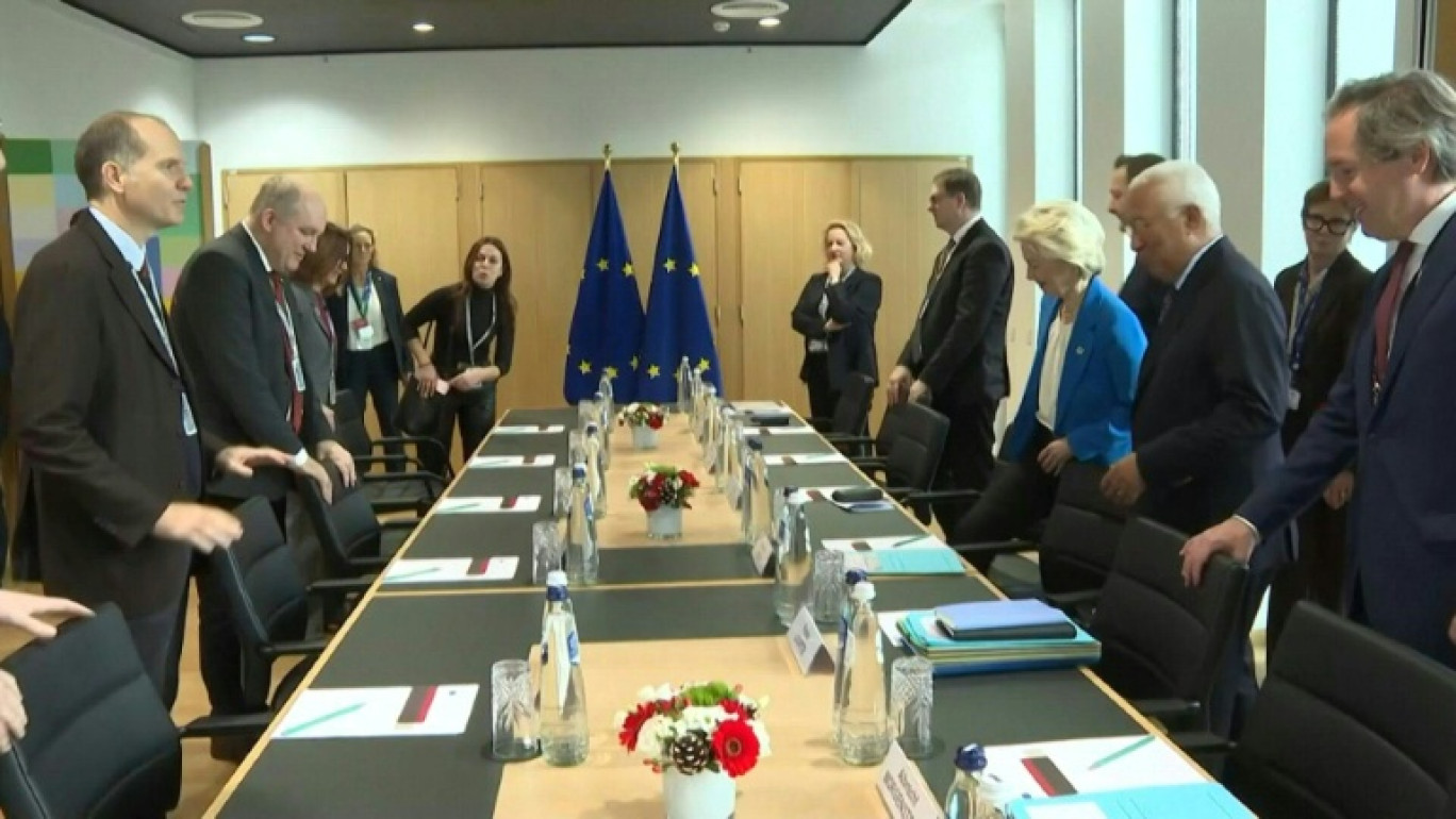 Manifestation d'agriculteurs européens à Bruxelles, le 18 décembre 2025 © NICOLAS TUCAT