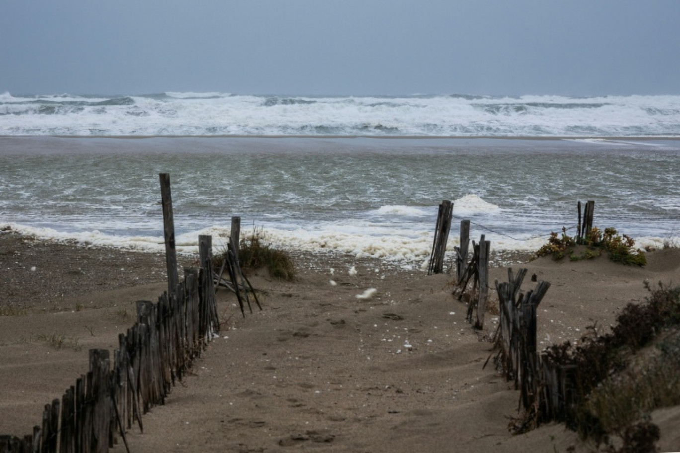 La plage du Canet-en-Roussillon inondée, le 26 décembre 2025 © Jean-Christophe MILHET