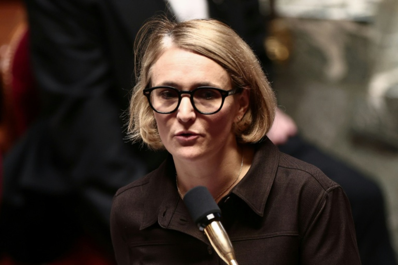 La secrétaire d'État à l'Intérieur, Marie-Pierre Védrenne, à l'Assemblée nationale, à Paris, le 5 novembre 2025 © Thibaud MORITZ