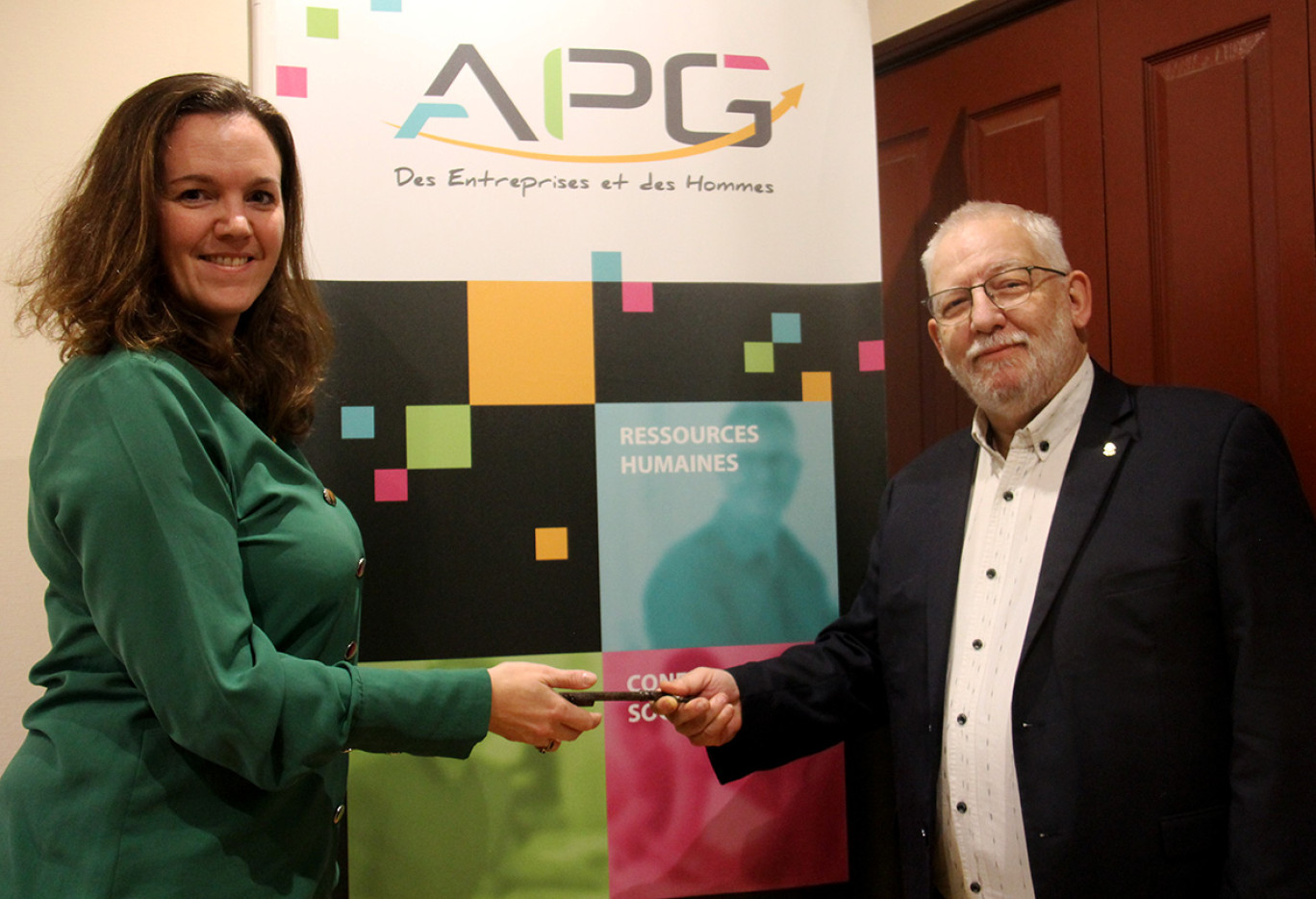 © Emmanuel Varrier. Anaïs Aubry est la nouvelle présidente du cabinet APG d’Essey-lès-Nancy après une transmission en interne opérée avec Philippe Boyon, le fondateur de ce professionnel du capital humain en entreprise. 