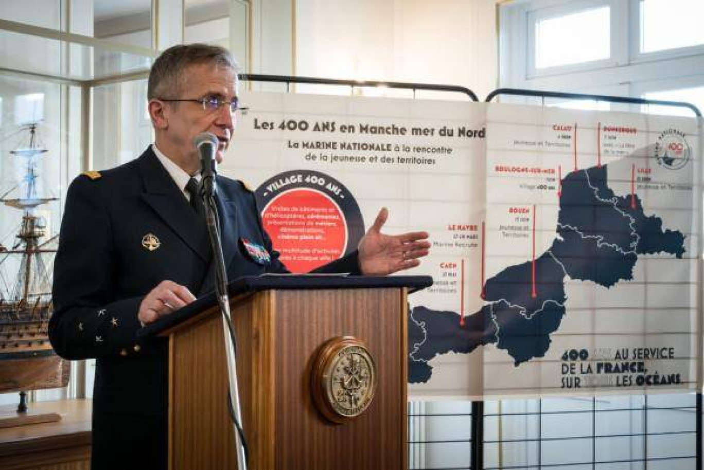 Le vice-amiral d’escadre Benoit de Guibert, préfet maritime de la Manche et de la mer du Nord. © Préfecture Maritime de la Manche et de la mer du Nord