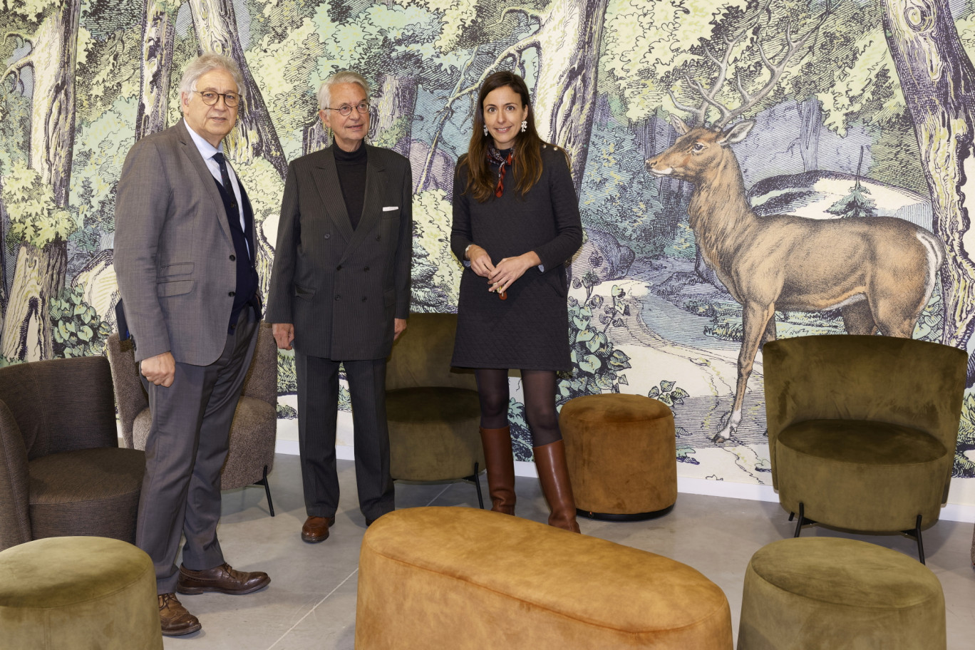 Bernard Hellal, maire de Margny-les-Compiègne et Philippe Marini, en visite au sein de La Manufacture. © ARC 