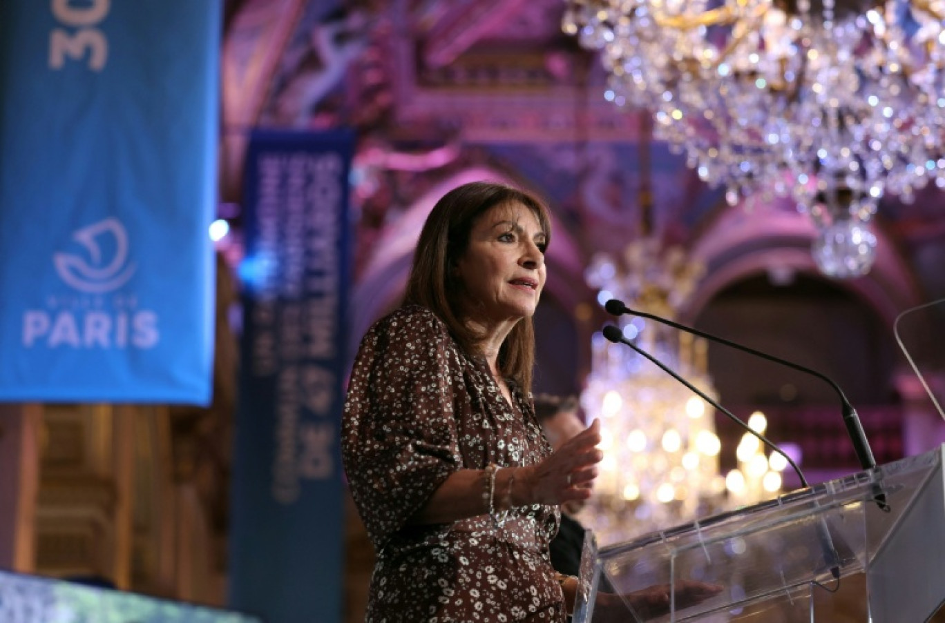 Anne Hidalgo présente ses derniers voeux de maire à l'Hôtel de Ville de Paris, le 14 janvier 2026 © Thomas SAMSON