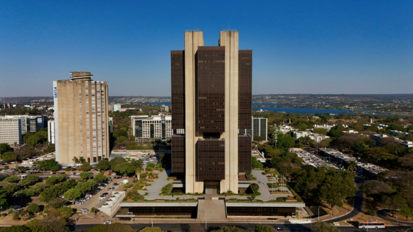 La Banque centrale du Brésil, à Brasília, le 21 août 2025, qui a ordonné la liquidation de cette petite banque privée en novembre, invoquant une "grave crise de liquidités" et des violations de la réglementation financière. © Evaristo Sa