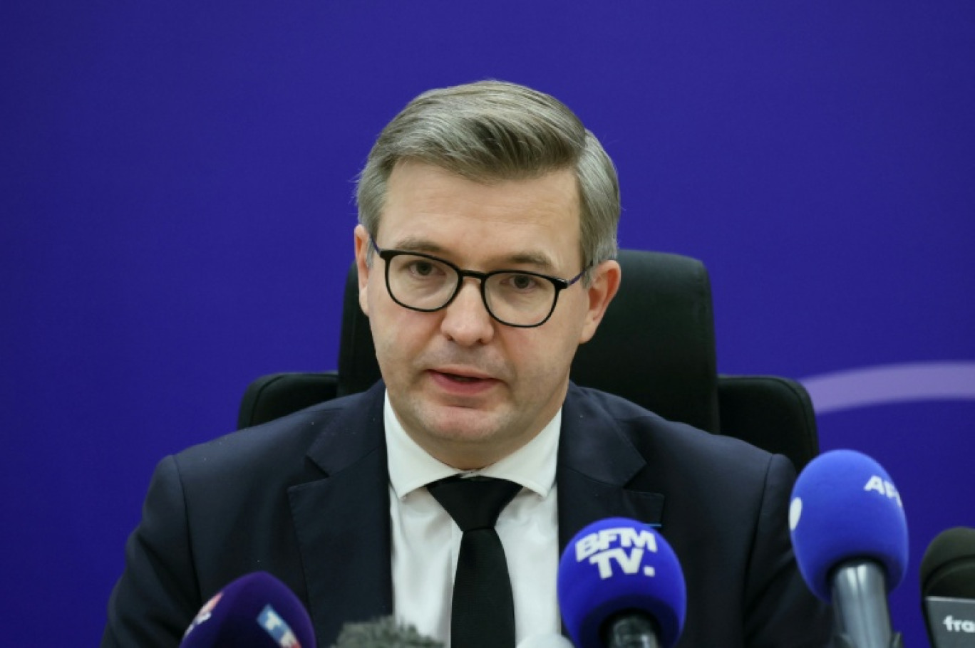 Le procureur de la République de Meaux, Jean-Baptiste Bladier, le 26 décembre 2023 à Meaux © ALAIN JOCARD